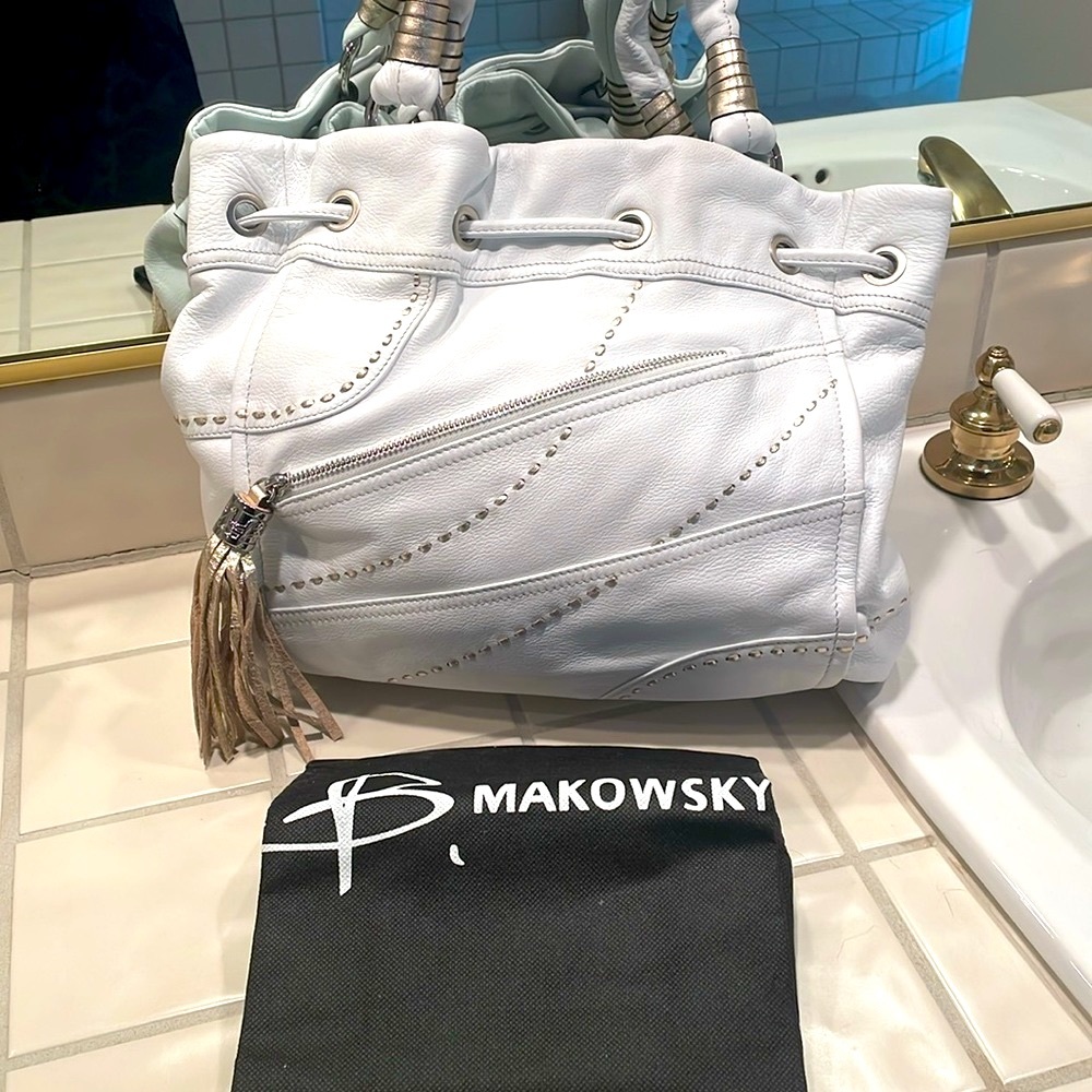 B. Makowsky large leather shoulder bag